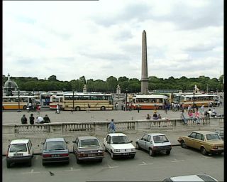 Link to Video | tourist destination, France, megacity, place de la Concorde, metropolis, 1991, color, standard-definition television, 1990s, Europe, megalopolis, tourist attraction, Betacam SP, Paris