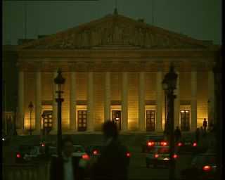 Link to Video | tourist destination, France, megacity, place de la Concorde, metropolis, 1991, lighting, color, standard-definition television, 90s, 1990s, Europe, megalopolis, tourist attraction, night, evening, Betacam SP, Paris