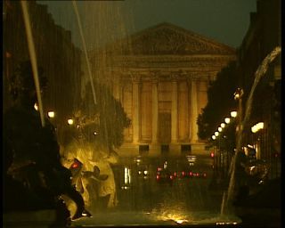Link to Video | tourist destination, France, megacity, place de la Concorde, metropolis, 1991, lighting, color, standard-definition television, 90s, 1990s, Europe, megalopolis, tourist attraction, night, evening, Betacam SP, Paris