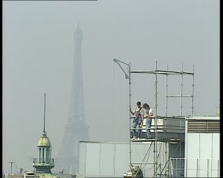 Link to Video | tourist destination, France, megacity, metropolis, 1991, color, Eiffel Tower, standard-definition television, 90s, 1990s, Europe, megalopolis, tourist attraction, day, Betacam SP, Paris