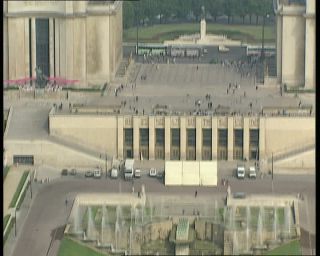 Link to Video | tourist destination, France, megacity, metropolis, 1991, color, standard-definition television, 90s, wide shot, high-angle shot, 1990s, Europe, megalopolis, city, Betacam SP, Paris
