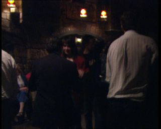 Link to Video | tourist destination, France, nightlife, jazz club, megacity, leisure, metropolis, sound on tape, 1991, color, standard-definition television, 1990s, Europe, megalopolis, Le Caveau de la Huchette, night, music, evening, Betacam SP, Paris