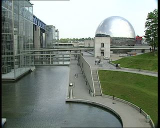 Link to Video | tourist destination, France, Quartier de la Villette, megacity, metropolis, 1991, color, standard-definition television, 90s, 1990s, Europe, megalopolis, Betacam SP, Paris