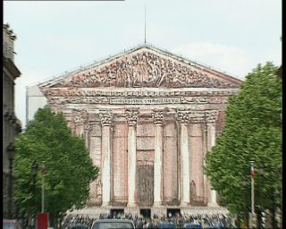 Link to Video | right of asylum, tourist destination, France, Flankierende Maßnahmen zum freien Personenverkehr, police operation, megacity, demonstration, metropolis, 1991, color, Black Africans, standard-definition television, asylum, social conflict, La Madeleine, 1990s, police, Europe, megalopolis, asylum seeker, Betacam SP, Paris