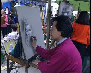 Link to Video | tourist destination, France, megacity, Montmartre, metropolis, 1991, color, standard-definition television, 1990s, Europe, megalopolis, Betacam SP, Paris