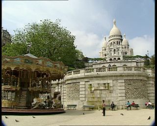 Link to Video | tourist destination, France, megacity, Montmartre, metropolis, 1991, color, standard-definition television, 1990s, Europe, megalopolis, Betacam SP, Paris