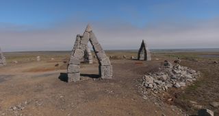 Link to Video | Iceland, stone circle, Scandinavia, Raufarhöfn, color, 2016, Iceland, Europe, tourist attraction, natural arch