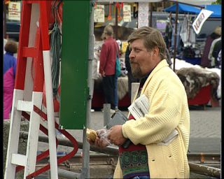 Link to Video | fish market, Norway, 1993, Scandinavia, color, standard-definition television, Bergen, 90s, 1990s, Betacam SP
