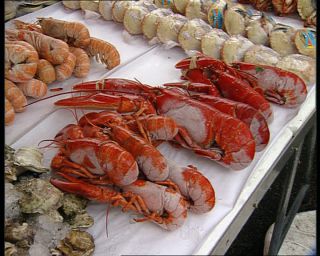 Link to Video | fish market, Norway, 1993, Scandinavia, color, standard-definition television, Bergen, 90s, 1990s, Betacam SP