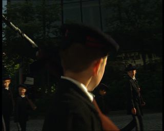 Link to Video | Norway, 1993, Scandinavia, color, standard-definition television, 90s, 1990s, buekorps, parade, uniform, tradition, Betacam SP, royal guard