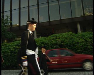 Link to Video | Norway, 1993, Scandinavia, color, standard-definition television, 90s, 1990s, buekorps, parade, uniform, tradition, Betacam SP, royal guard