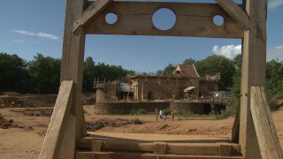 Link to Video | experiment, tourist destination, Middle Ages, Yonne, France, Guédelon Castle, Bourgogne-Franche-Comté, Treigny, 2009, High Middle Ages, color, castle, tourist attraction, experimental archaeology, long-term experiment, 13th century