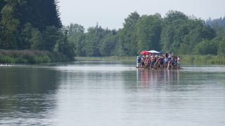 Link to Video | Isar, fun, summer, Rafts on river Isar, event, community, leisure, raft, water, river, beer, nature, society, human social group, Boat lanes, Bavaria