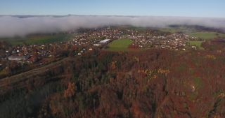 Link to Video | autumn, Germany, color, 4K resolution, 2020, municipality in Germany, Central Europe, locality, November 2020, aerial shot, Schäftlarn, village, day, Bavaria