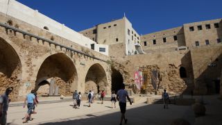 Link to Video | historic site, tourist destination, Middle Ages, Acre, Hospitaliter, color, landmark, 4K resolution, 2016, Hospitaller commandery of Saint-Jean-d'Acre, building, Knights Templar, Near East, tourist attraction, fortress, Haifa Bay, Israel, citadel, crusader castle, UNESCO World Heritage Site