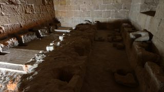 Link to Video | historic site, tourist destination, Middle Ages, Acre, Hospitaliter, color, landmark, 4K resolution, 2016, Hospitaller commandery of Saint-Jean-d'Acre, building, Knights Templar, Near East, tourist attraction, fortress, Haifa Bay, Israel, citadel, crusader castle, UNESCO World Heritage Site