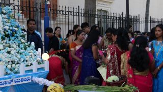 Link to Video | Christian, September, Konkani people, religious organization, party, color, 4K resolution, 2016, St. Peter's Church, Mangalorean Catholics, Tel Aviv, Virgin Mary, religious festival, Near East, Christianity, Latin Church, Israel, tradition, Indians