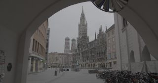 Link to Video | footage, pandemic, Munich, curfew, 2020, March 2020, lockdown, emptiness, COVID-19, Bavaria