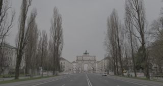 Link to Video | footage, pandemic, Munich, curfew, 2020, March 2020, lockdown, emptiness, COVID-19, Bavaria