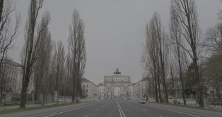 Link zum Video | Footage, Pandemie, München, Ausgangssperre, 2020, März 2020, Massenquarantäne, Leere, COVID-19, Bayern