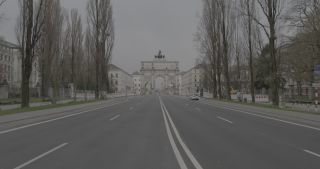 Link to Video | footage, pandemic, Munich, curfew, 2020, March 2020, lockdown, emptiness, COVID-19, Bavaria