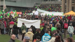 Link to Video | Stuttgart, March, state capital in Germany, demonstration, Full High Definition, Germany, 2011, color, March 19, protest, Stuttgart 21, Baden-Württemberg