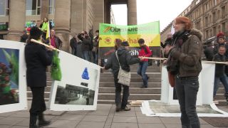 Link to Video | Stuttgart, March, state capital in Germany, demonstration, Full High Definition, Germany, 2011, color, March 19, protest, Stuttgart 21, Baden-Württemberg