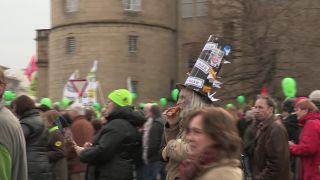 Link to Video | Stuttgart, March, state capital in Germany, demonstration, Full High Definition, Germany, 2011, color, March 19, protest, Stuttgart 21, Baden-Württemberg