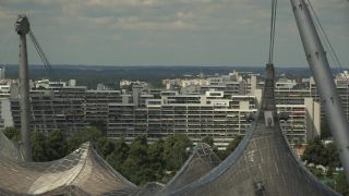 Link to Video | residential building, big city, Munich, high-rise building, Germany, 2011, color, group of houses, Studentenviertel Oberwiesenfeld, Central Europe, Olympic Village, Munich, Europe, tourist attraction