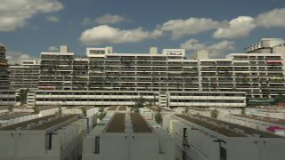 Link to Video | residential building, big city, Munich, high-rise building, Germany, 2011, color, group of houses, Studentenviertel Oberwiesenfeld, Central Europe, Olympic Village, Munich, Europe, tourist attraction