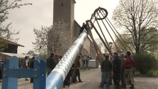 Link to Video | Upper Bavaria, community, Full High Definition, 2013, Deining (Egling), color, custom, May 1, municipality in Germany, village, teamwork, maypole, tradition, May Day, Bavaria