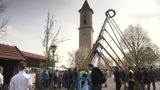 Link to Video | Upper Bavaria, community, Full High Definition, 2013, Deining (Egling), color, custom, May 1, municipality in Germany, village, teamwork, maypole, tradition, May Day, Bavaria