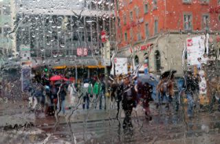 Link to Photo | fine-art photography, Munich, digital photography, drop, color, Photoart, wet season, art, central business district, rain, Rainy Day