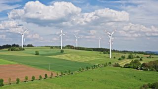 Link to Video | energy, agriculture, renewable energy, leaves, wind farm, flight, generation, future, width, wind power, forest, unmanned aerial vehicle, wind turbine, Gedern, day, cloud