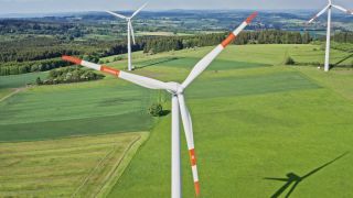 Link to Video | energy, agriculture, renewable energy, leaves, wind farm, flight, generation, future, width, wind power, forest, unmanned aerial vehicle, wind turbine, Gedern, day, cloud