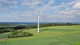 Link to Video | energy, agriculture, renewable energy, leaves, wind farm, flight, generation, future, width, wind power, forest, unmanned aerial vehicle, wind turbine, Gedern, day, cloud