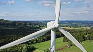Link to Video | energy, agriculture, renewable energy, leaves, wind farm, flight, generation, future, width, wind power, forest, unmanned aerial vehicle, wind turbine, Gedern, day, cloud