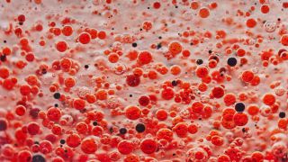 Link to Video | liquid, background, drop, vaccination, shuffling, water, multicolored, red, mixing, poison, derivative work, lava lamp, oil, Brause