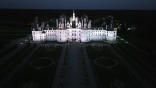 Link to Video | footage, tourist destination, Centre-Val de Loire, France, Château de Chambord, color, landmark, 4K resolution, historic building, aerial shot, 2024, tourist attraction, château