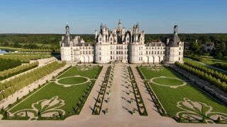 Link to Video | footage, tourist destination, Centre-Val de Loire, France, Château de Chambord, color, landmark, 4K resolution, historic building, aerial shot, 2024, tourist attraction, château