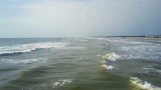 Link to Video | Gulf of Mexico, Texas, sea, wind wave, color, 4K resolution, liquid water, United States of America, wave, aerial shot, North America