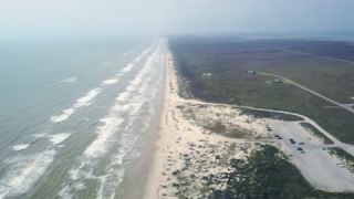 Link zum Video | Golf von Mexiko, Texas, Meer, Wasserwelle, Farbe, 4K, flüssiges Wasser, Vereinigte Staaten, Welle, Luftaufnahme, Nordamerika