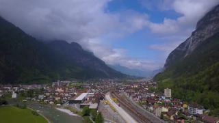 Link to Video | landscape, Uri, color, Gotthard, 4K resolution, high-angle shot, road, Switzerland, valley, Reuss, river, Europe, aerial shot, sky, cloud, cloud cover