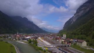 Link to Video | landscape, Uri, color, Gotthard, 4K resolution, high-angle shot, road, Switzerland, valley, Reuss, river, Europe, aerial shot, sky, cloud, cloud cover
