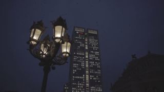 Link to Video | artificial light, Frankfurt am Main, light pollution, Germany, color, 4K resolution, 2020, city, central business district, evening
