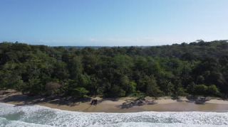 Link to Video | landscape, Red Frog Beach Island Resort, tourist destination, sea, Bocas del Toro Province, color, 2020, liquid water, Isla Bastimentos, tourism region, beach, 2K resolution, aerial shot, Caribbean, paid time off, Panama
