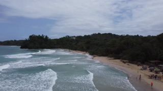 Link to Video | landscape, Red Frog Beach Island Resort, tourist destination, sea, Bocas del Toro Province, color, 2020, liquid water, Isla Bastimentos, tourism region, beach, 2K resolution, aerial shot, Caribbean, paid time off, Panama
