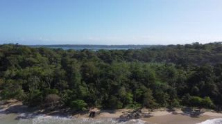 Link to Video | landscape, Red Frog Beach Island Resort, tourist destination, sea, Bocas del Toro Province, color, 2020, liquid water, Isla Bastimentos, tourism region, beach, 2K resolution, aerial shot, Caribbean, paid time off, Panama