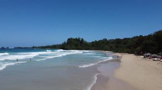 Link to Video | landscape, Red Frog Beach Island Resort, tourist destination, sea, Bocas del Toro Province, color, 2020, liquid water, Isla Bastimentos, tourism region, beach, 2K resolution, aerial shot, Caribbean, paid time off, Panama