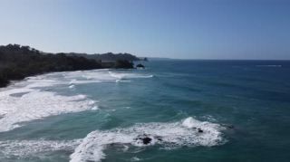 Link to Video | landscape, Red Frog Beach Island Resort, tourist destination, sea, Bocas del Toro Province, color, 2020, liquid water, Isla Bastimentos, tourism region, beach, 2K resolution, aerial shot, Caribbean, paid time off, Panama